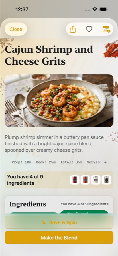 Cook Mode guided steps